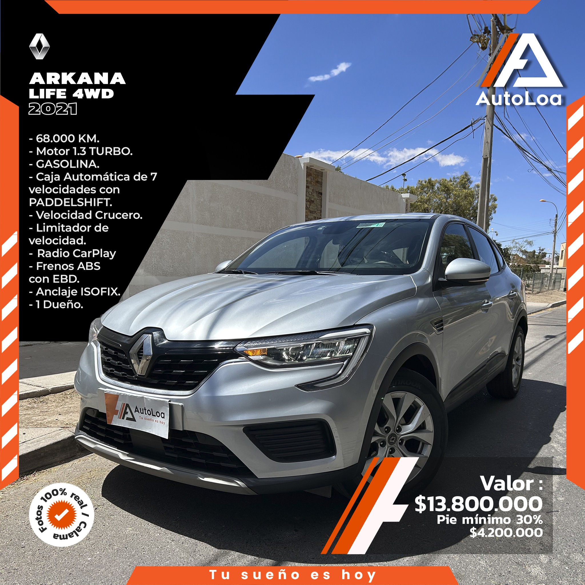 RENAULT ARKANA LIFE 1.3 TURBO 2021